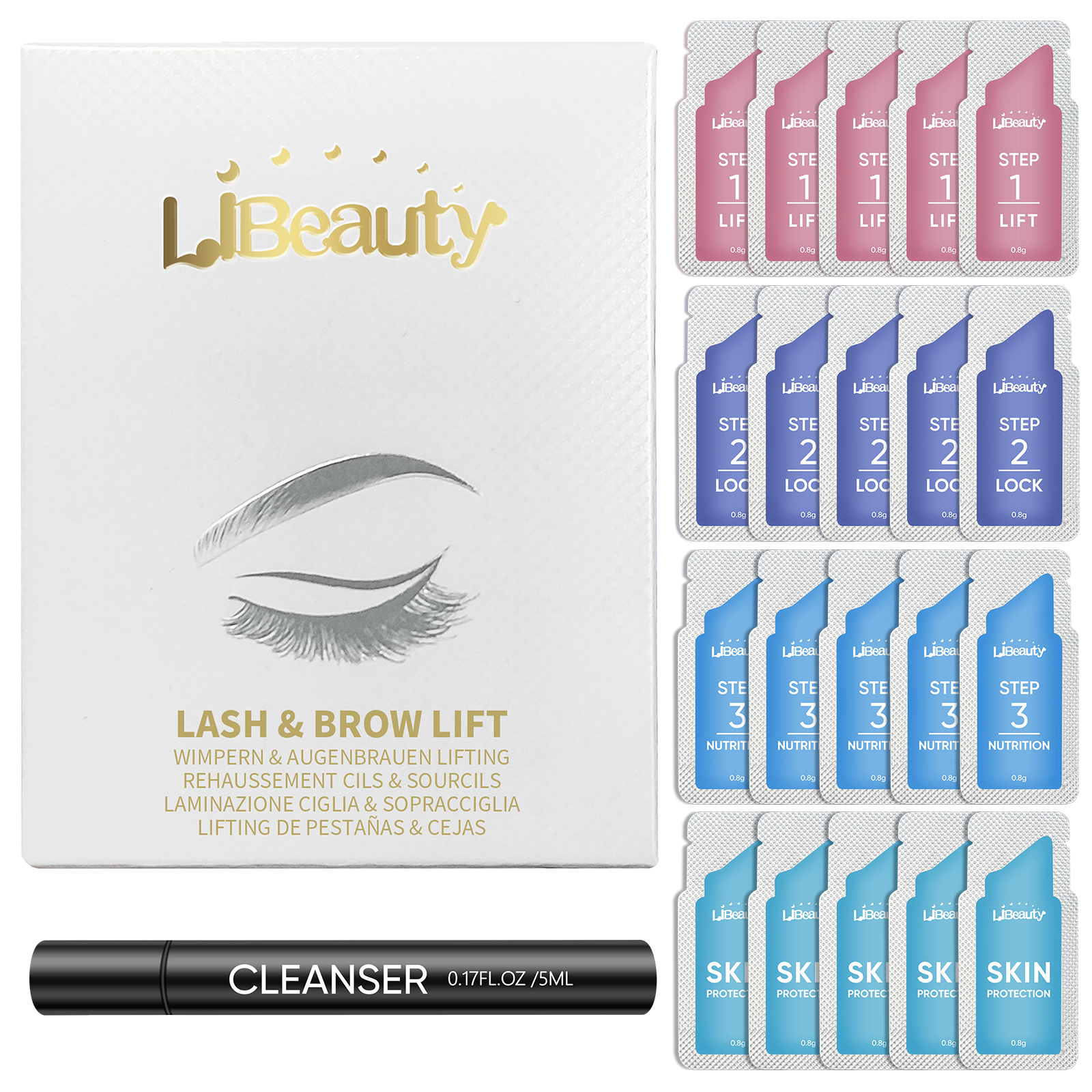 Libeauty 20 Pieces/Lot 10-12 M - Brow Lamination Kit ulasan dan harga